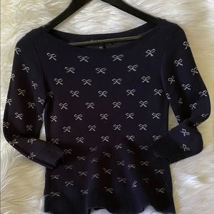 Ann Taylor 3/4 sweater with bows